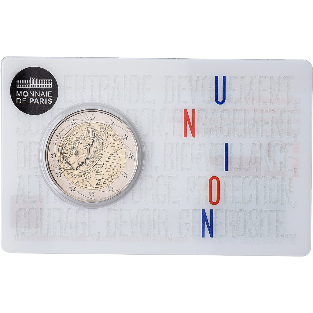 Francia, 2 Euro, Recherche médicale, UNION, 2020, MDP, Bimetálico, FDC