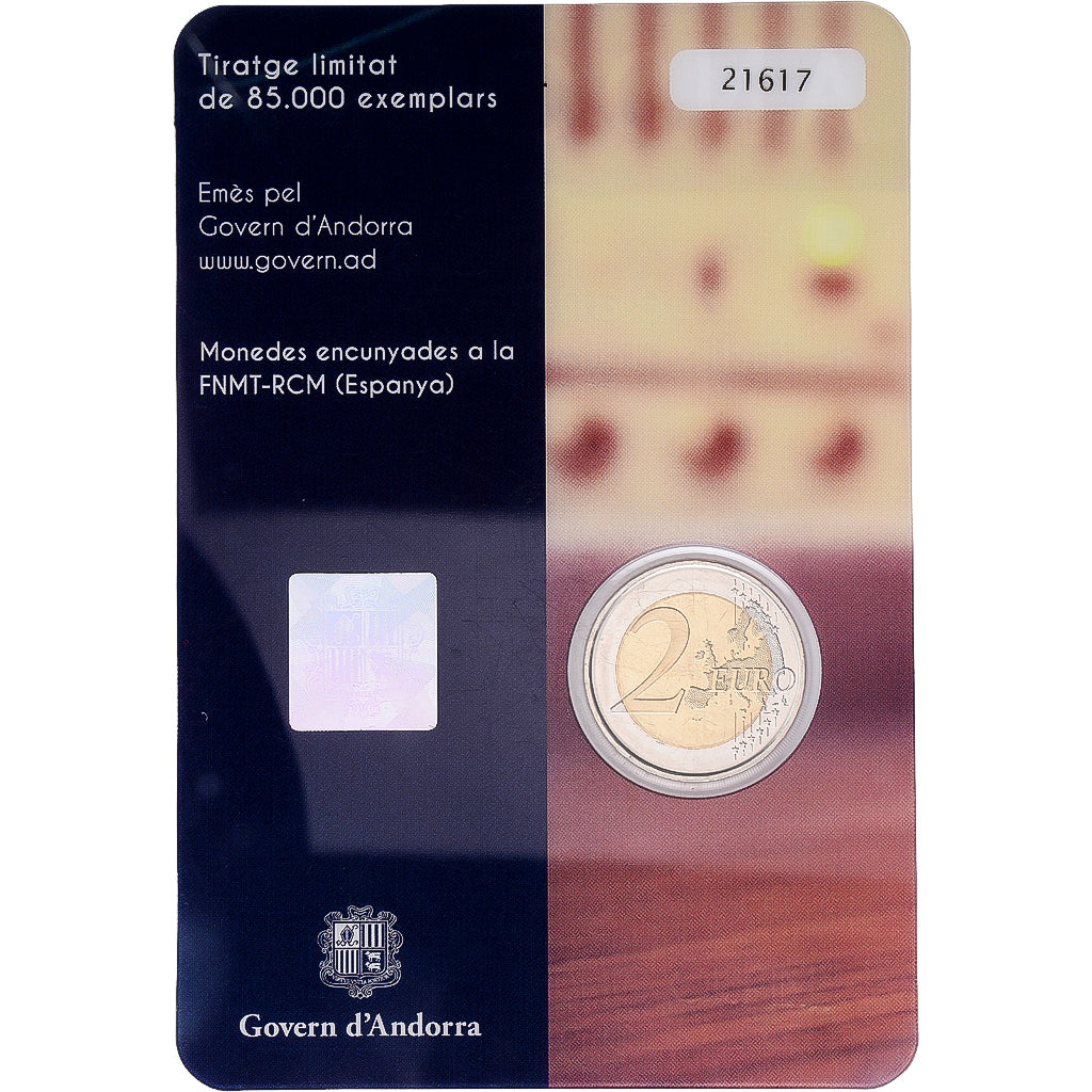 Andorre, 2 Euro, Radio et télévision d'Andorre, 2016, Madrid, Bimétallique