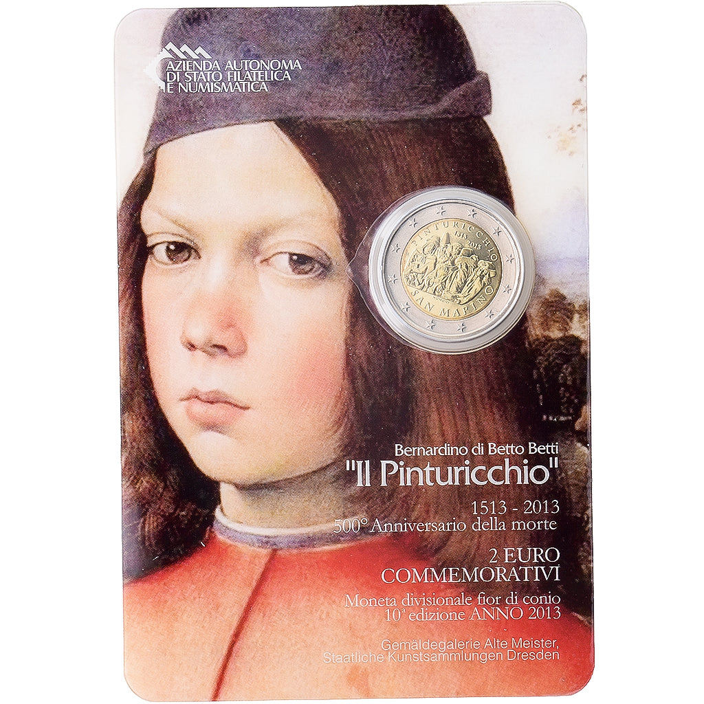 San Marino, 2 Euro, Il Pinturicchio, 2013, Rome, Bi-metallico, FDC, KM:522