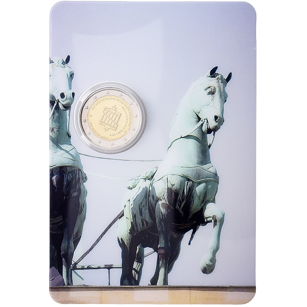 San Marino, 2 Euro, réunification de l'Allemagne, 2015, Rome, Bi-Metallic