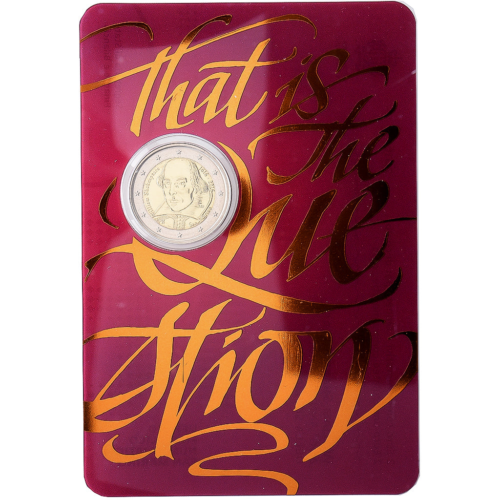 San Marino, 2 Euro, William Shakespeare, 2016, Rome, Bimetálico, FDC, KM:547