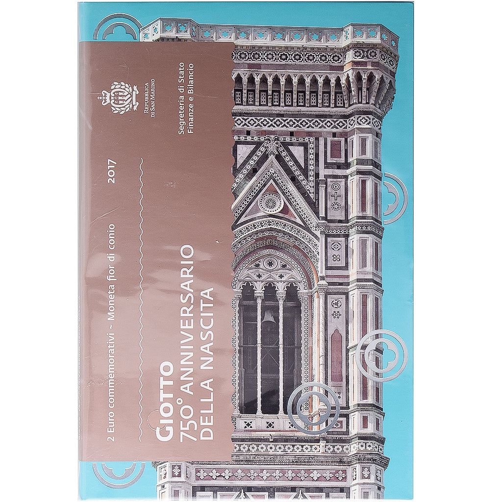 San Marino, 2 Euro, Giotto, 2017, Rome, Bi-Metallic, FDC, KM:563
