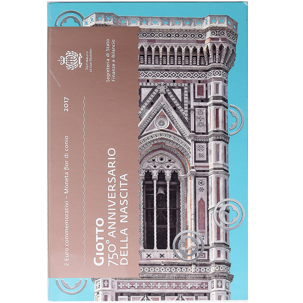 San Marino, 2 Euro, Giotto, 2017, Rome, Bi-Metallic, FDC, KM:563
