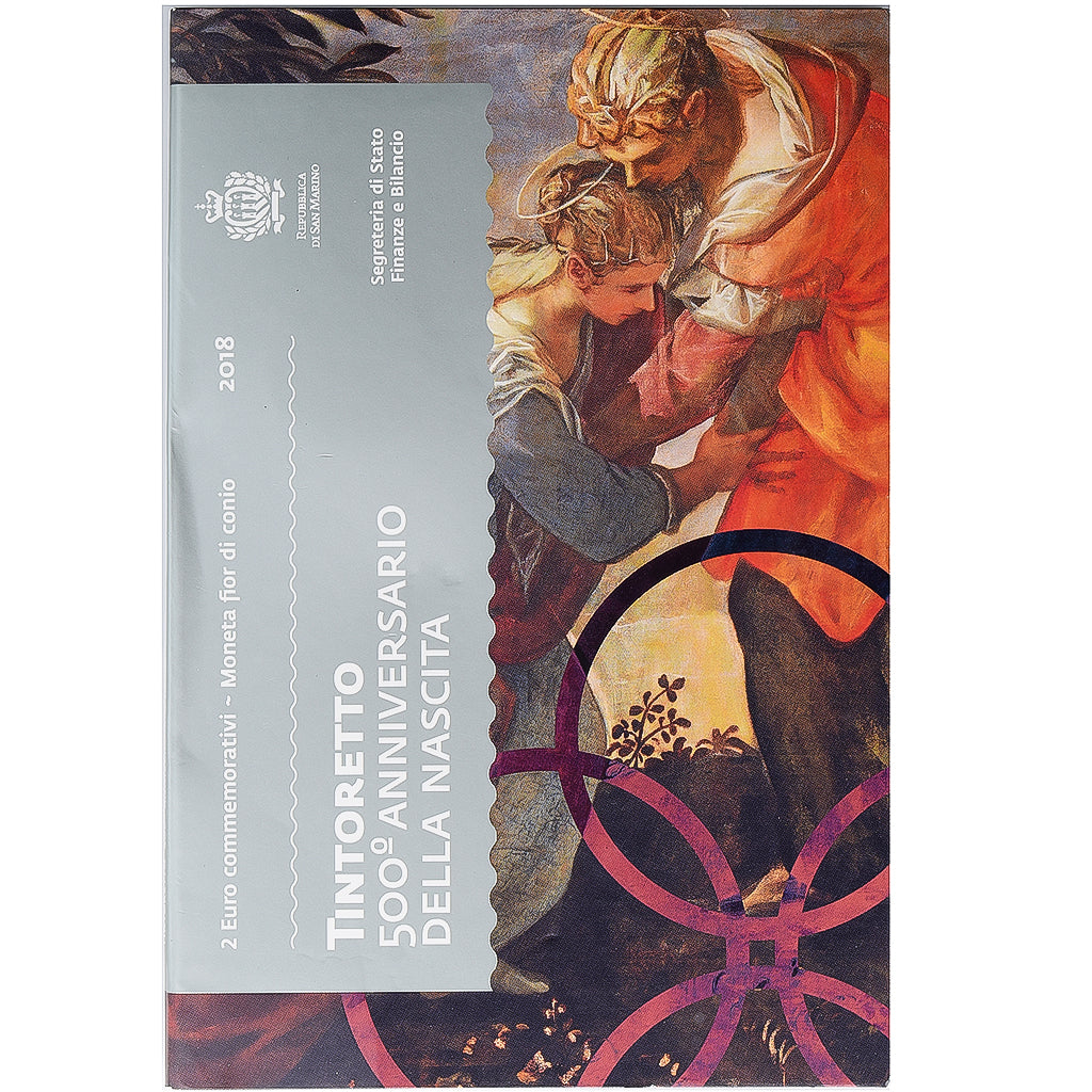 San Marino, 2 Euro, Tintoretto, 2018, Rome, Bi-Metallic, STGL, KM:572