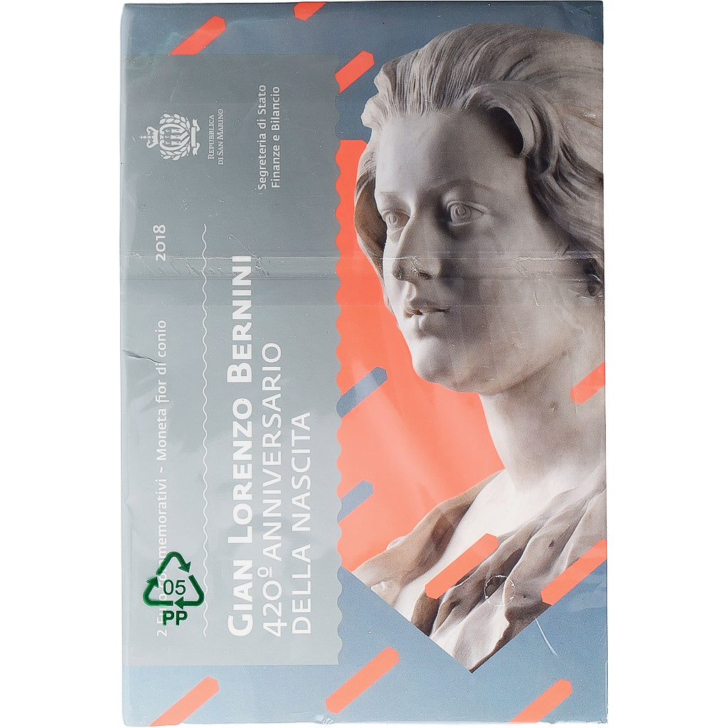 San Marino, 2 Euro, Gian Lorenzo Bernini, 2018, Rome, Bi-Metallic, FDC, KM:571