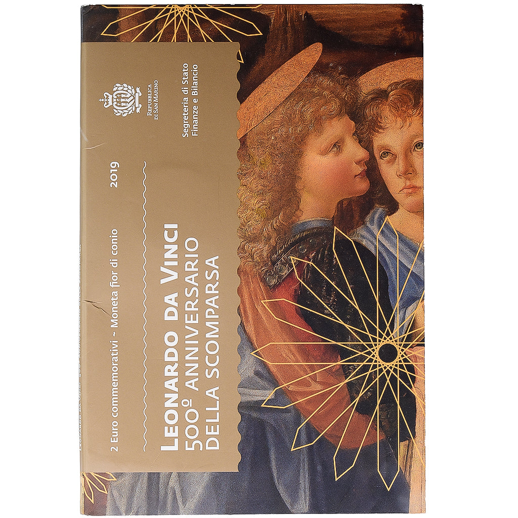 San Marino, 2 Euro, Leonardo da Vinci, 2019, Rome, Bi-Metallic, FDC, KM:578