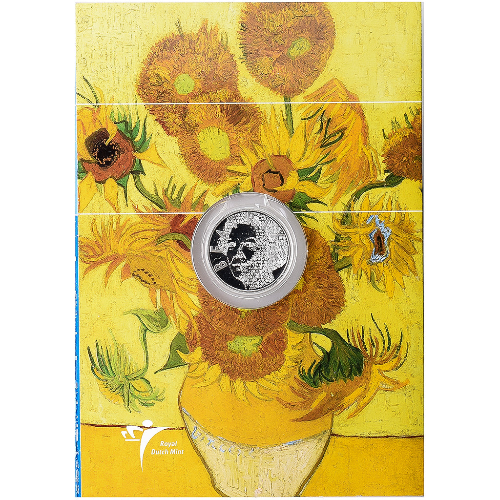 Netherlands, Beatrix, 5 Euro, Van Gogh, Proof, 2003, Royal Dutch Mint, Silver