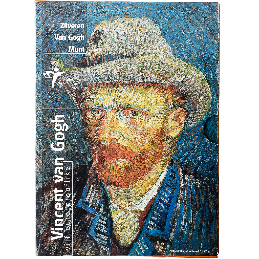 Netherlands, Beatrix, 5 Euro, Van Gogh, Proof, 2003, Royal Dutch Mint, Silver