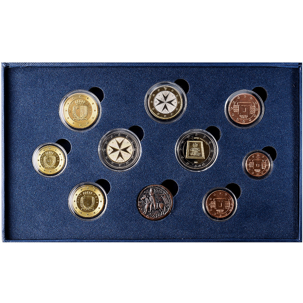 Malta, Set 1 ct. - 2 Euro + 2 Euro + Medal, BU, 2015, Royal Dutch Mint, Sin