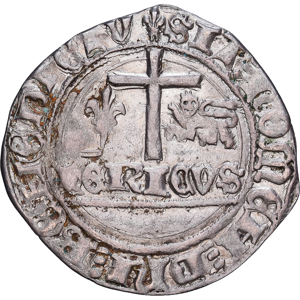 França, Henri VI, Blanc aux Écus, 1422, Saint-Lô, Lingote, EF(40-45)