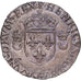 France, Henri II, Douzain aux croissants, 1556, Toulouse, Billon, TTB+