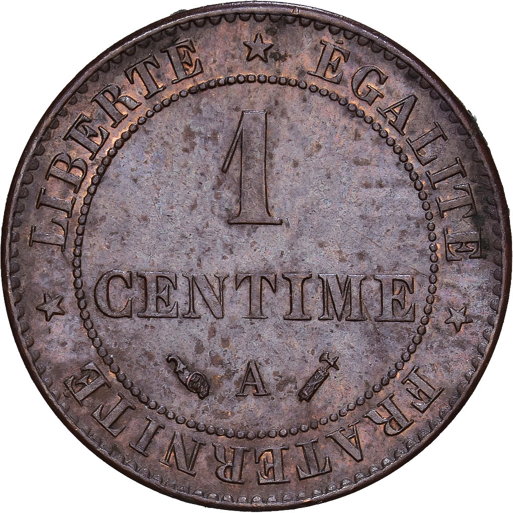 Francia, 1 Centime, Cérès, 1893, Paris, Bronce, MBC+, Gadoury:88