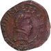 France, Henri III, Denier Tournois, Bourges, Cuivre, TB, Gadoury:450