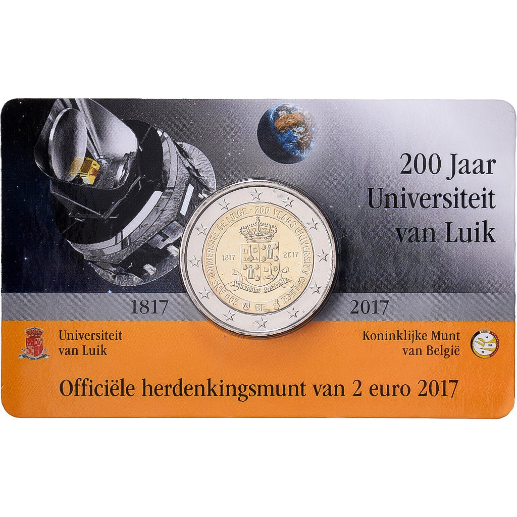 Belgium, 2 Euro, 200 Years - University of Liège, 2017, Royal Belgium Mint