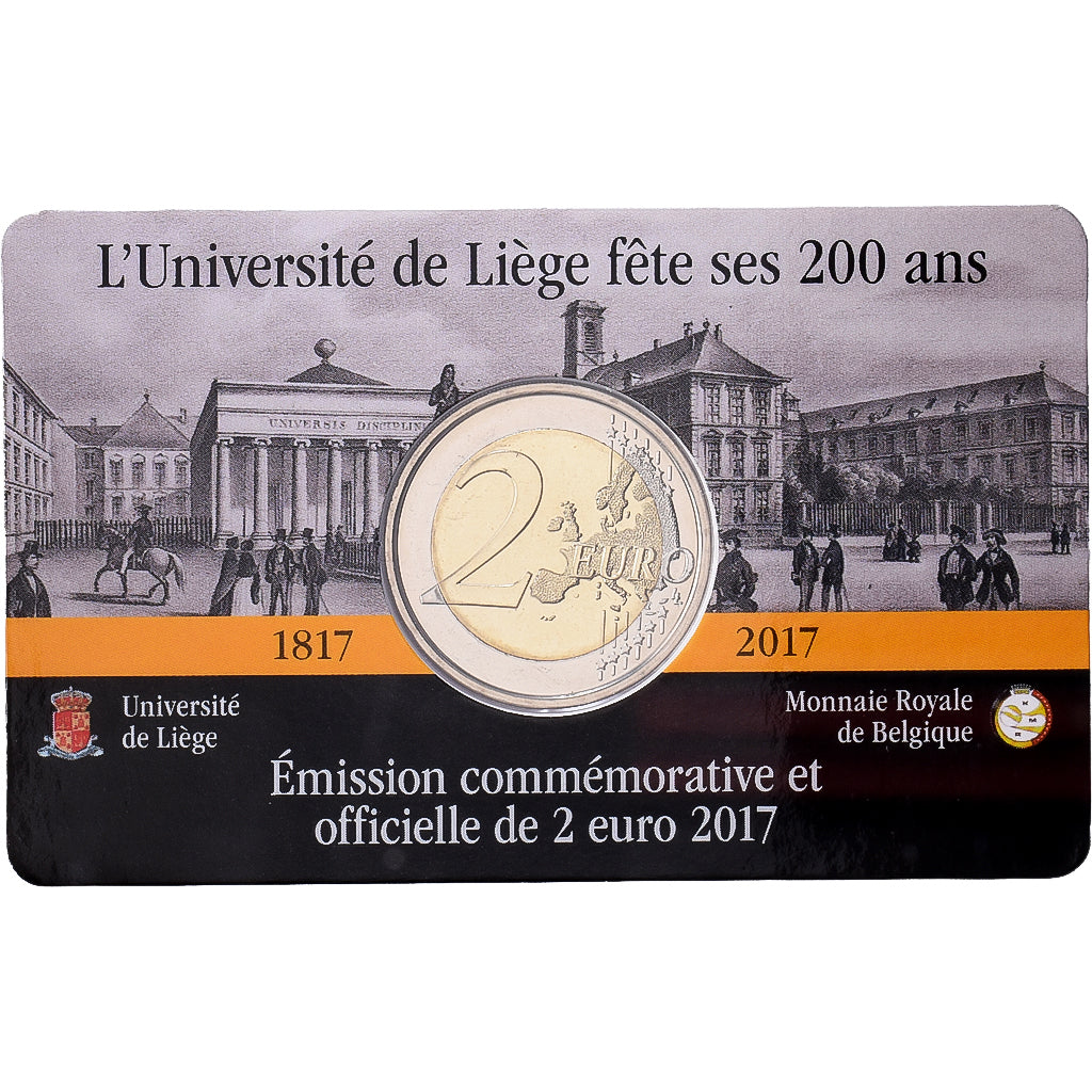 Belgium, 2 Euro, 200 Years - University of Liège, 2017, Royal Belgium Mint