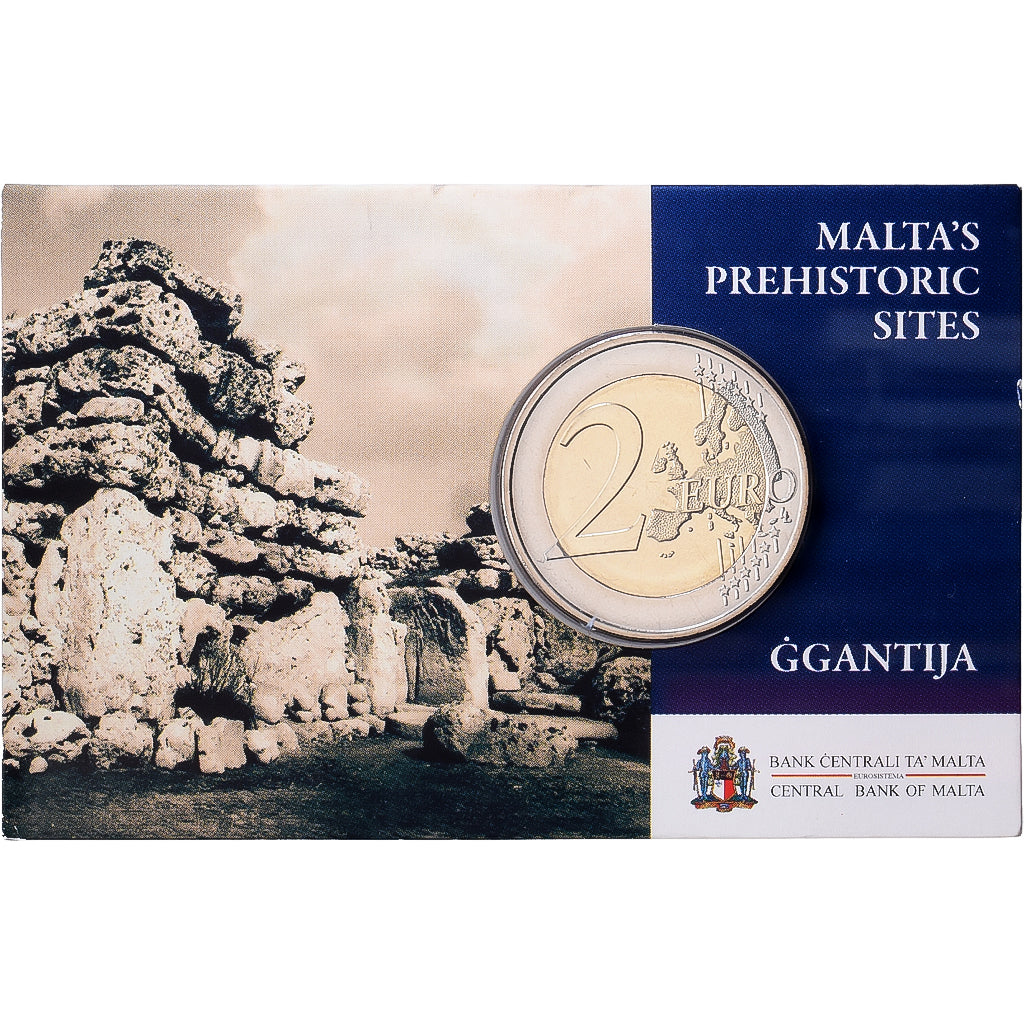 Malta, 2 Euro, Malta's prehistoric sites - Ġgantija, 2016, MDP, Bi-Metallic