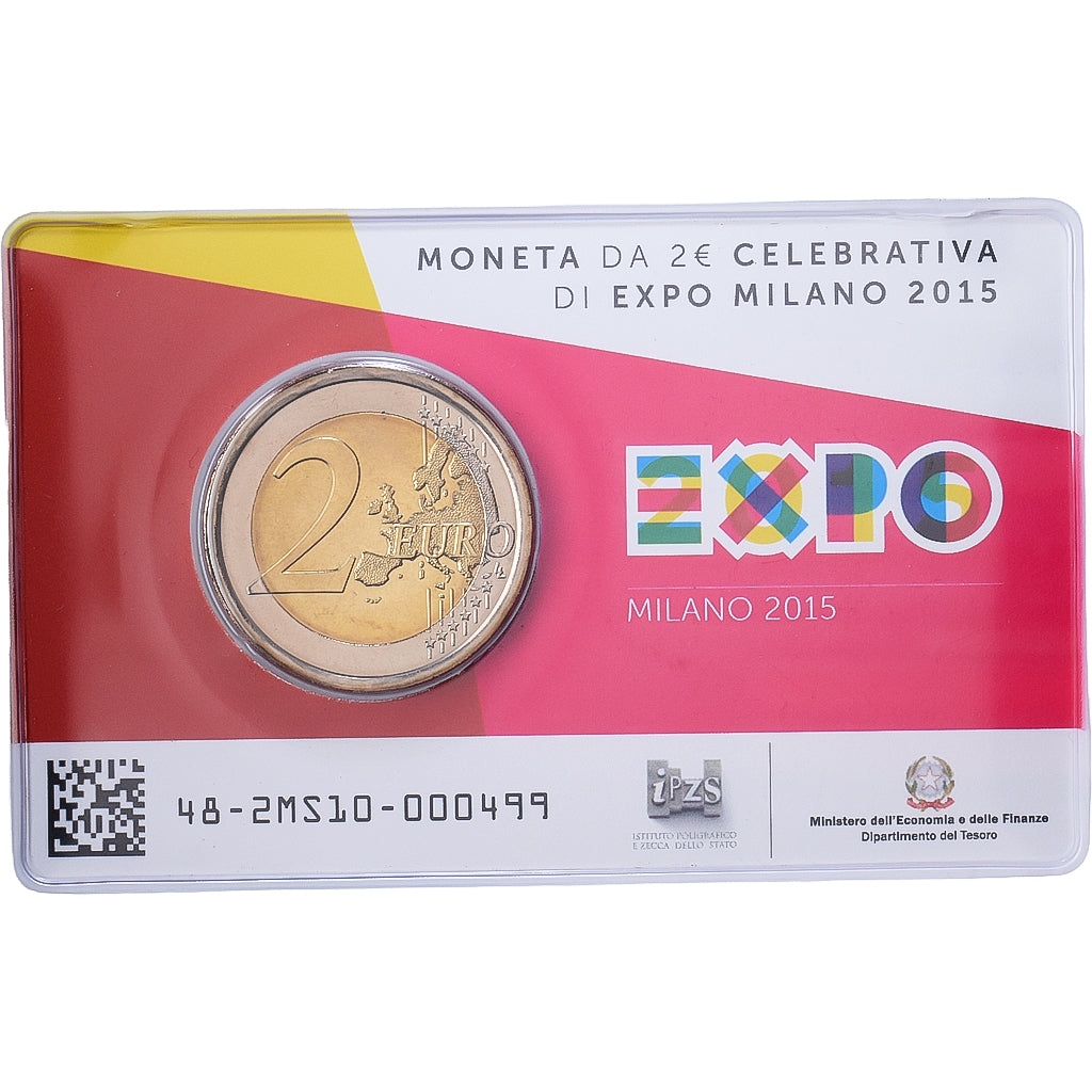 Italië, 2 Euro, Expo Milano, 2015, Rome, Bi-Metallic, FDC, KM:380