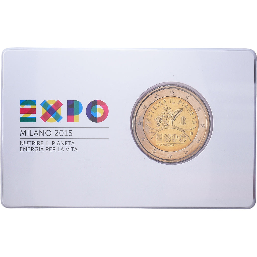 Italië, 2 Euro, Expo Milano, 2015, Rome, Bi-Metallic, FDC, KM:380