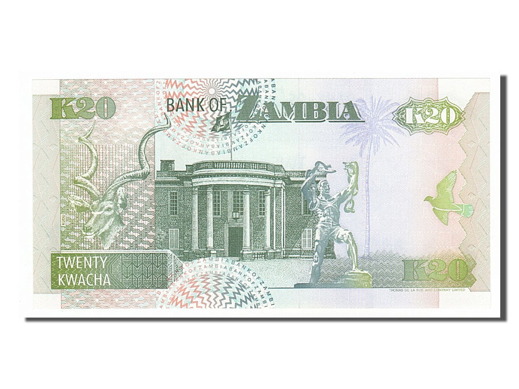 Geldschein, Sambia, 20 Kwacha, 1992, UNZ