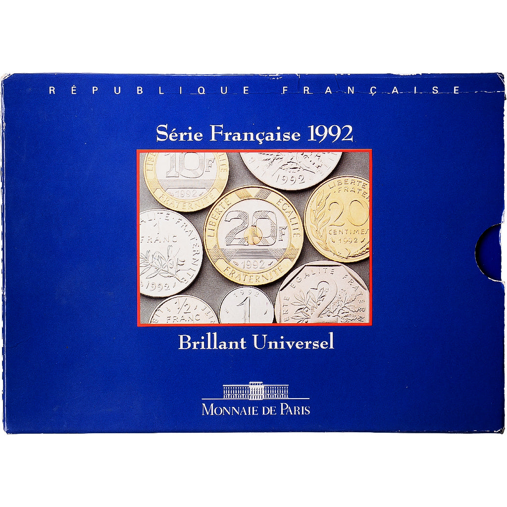 França, Coffret 1 c. à 20 frs., 1992, MDP, Série BU, N/D, MS(65-70)