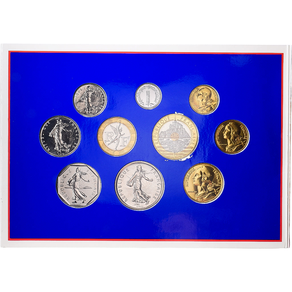 França, Coffret 1 c. à 20 frs., 1993, MDP, Série BU, N/D, MS(65-70)