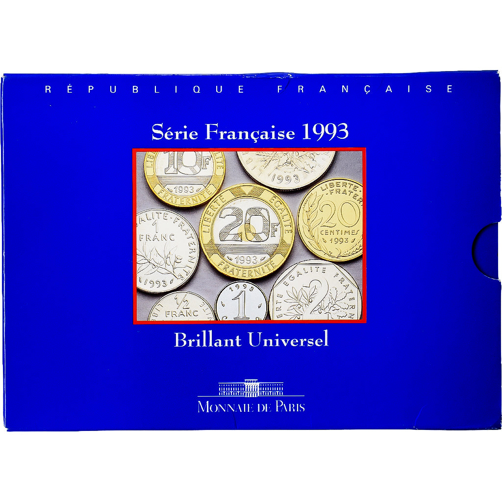 França, Coffret 1 c. à 20 frs., 1993, MDP, Série BU, N/D, MS(65-70)