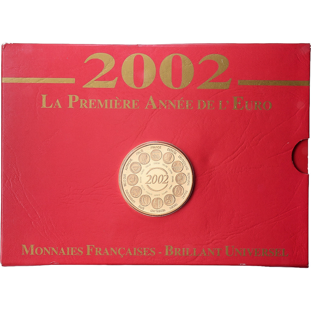 Frankreich, Coffret 1c. à 2€ + jeton, Première année de l'Euro, Série BU