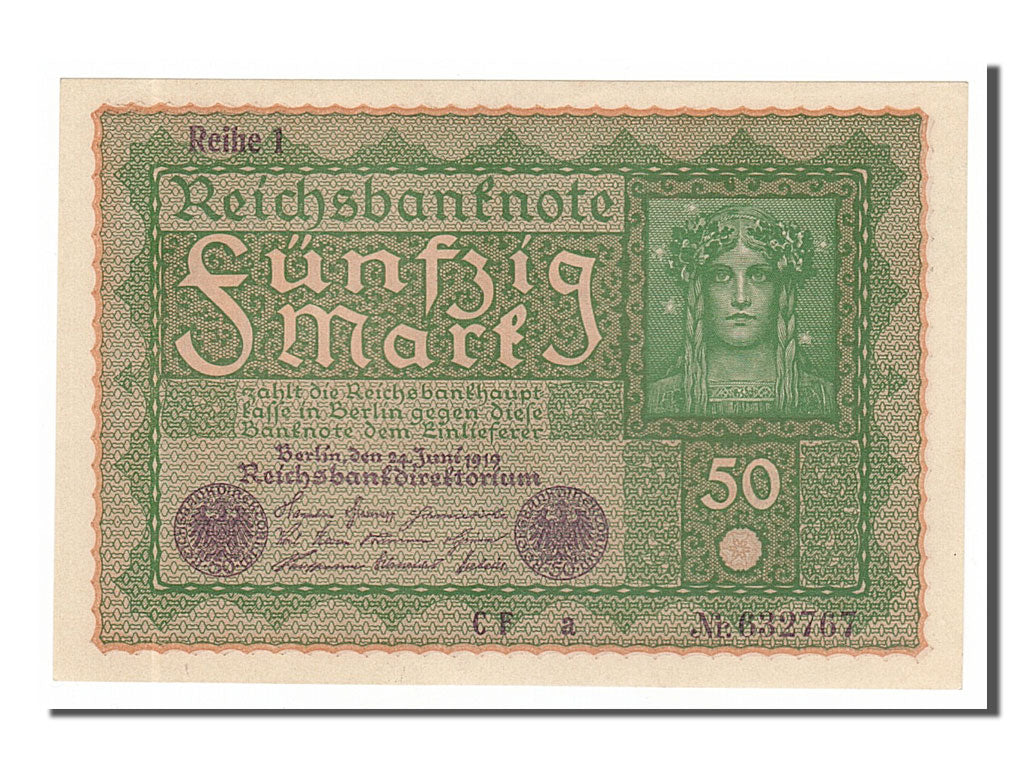 Biljet, Duitsland, 50 Mark, 1919, 1919-06-24, NIEUW