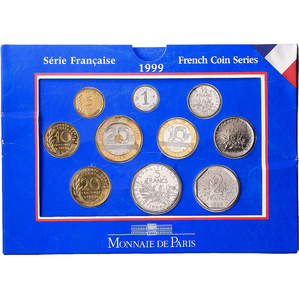 Francia, Coffret 1 c. à 20 frs., Série Française, 1999, MDP, Série BU, N.C.