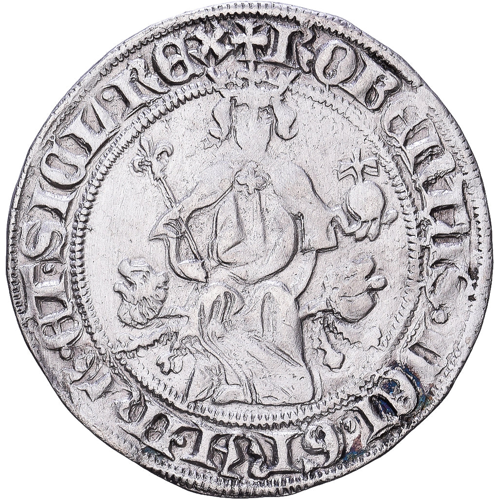Royaume de Naples, Robert d'Anjou, Carlin, 1339, Naples, Argent, TB+