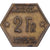 Congo belga, 2 Francs, 1943, Philadelphia, Latón, MBC, KM:25