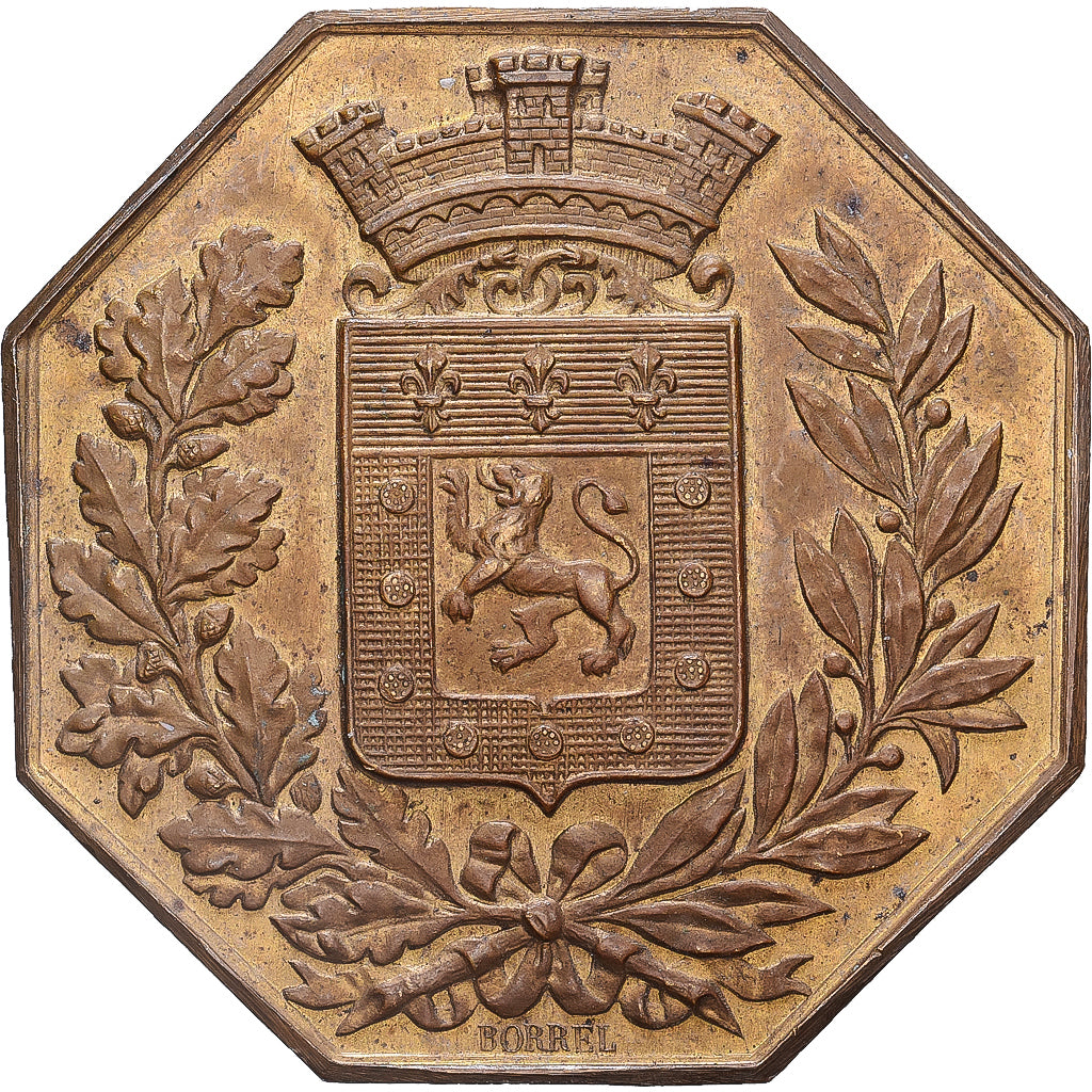 France, Jeton, Société d'assurances contre l'incendie, 1838, Bronze, SPL