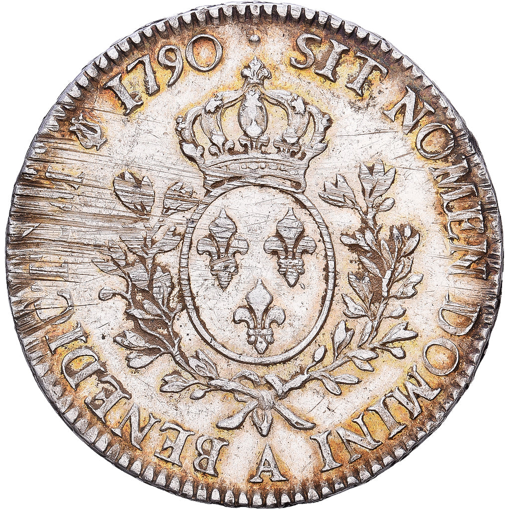 France, Louis XVI, Écu aux branches d'olivier, 1790, Paris, Argent, TTB+