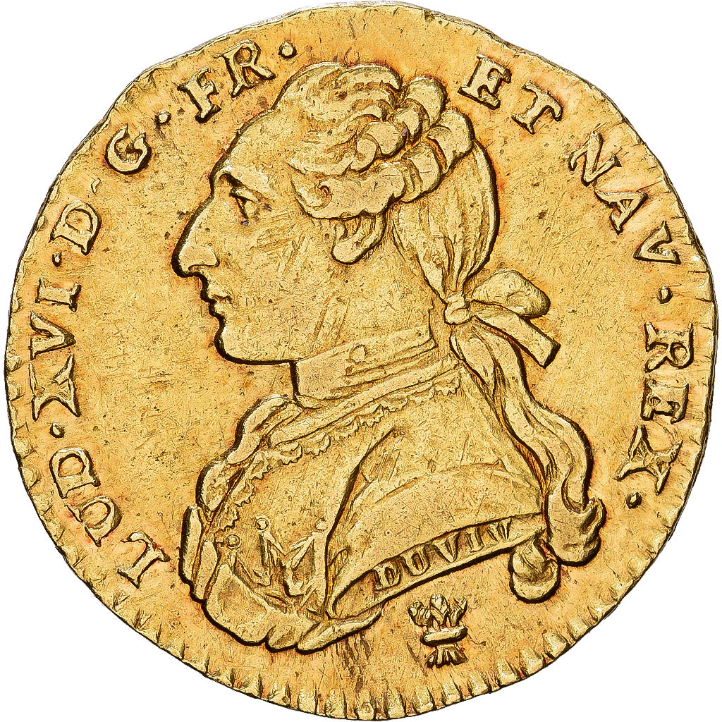France, Louis XVI, 1/2 Louis d'or, 1777, Limoges, Gold, AU(50-53), Gadoury:357