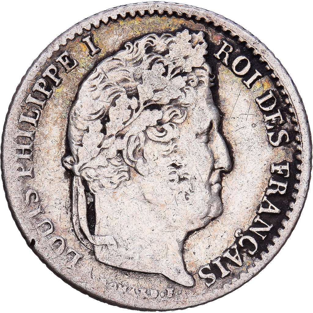 Frankrijk, Louis Philippe I, 1/4 Franc, 1844, Paris, Zilver, FR+, Gadoury:355