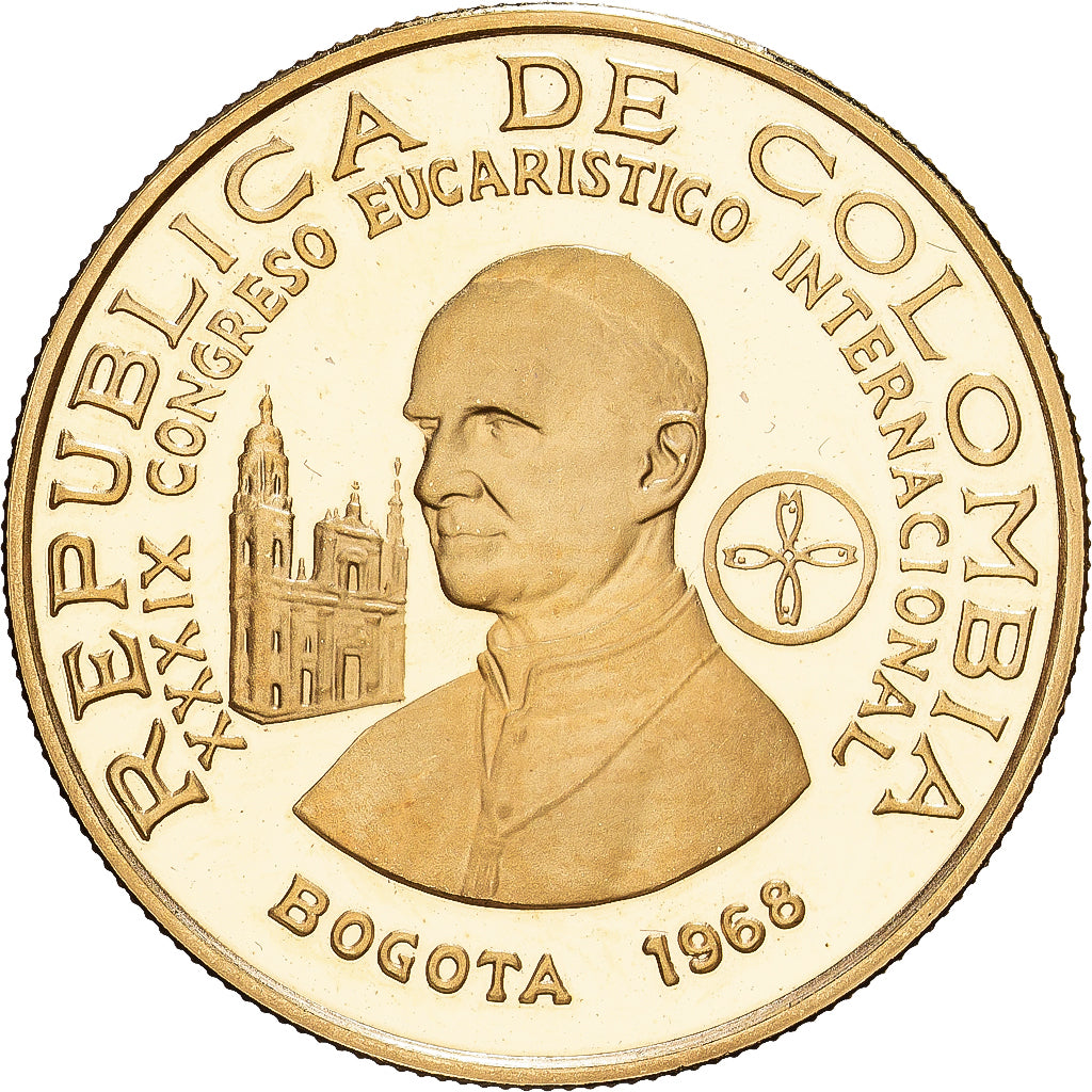 Colombie, 200 Pesos, 39e Congrès eucharistique international, 1968, Arezzo, BE