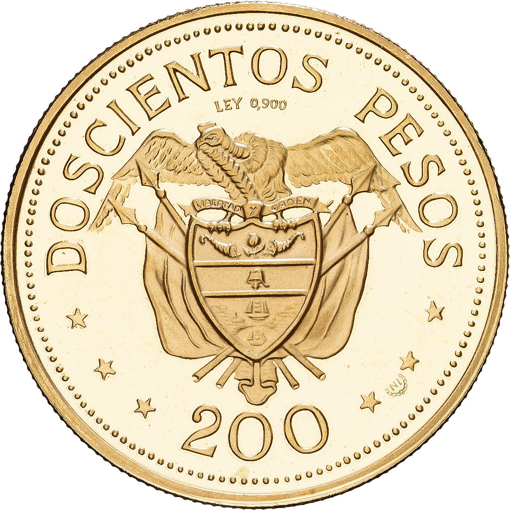 Colombie, 200 Pesos, 39e Congrès eucharistique international, 1968, Arezzo, BE