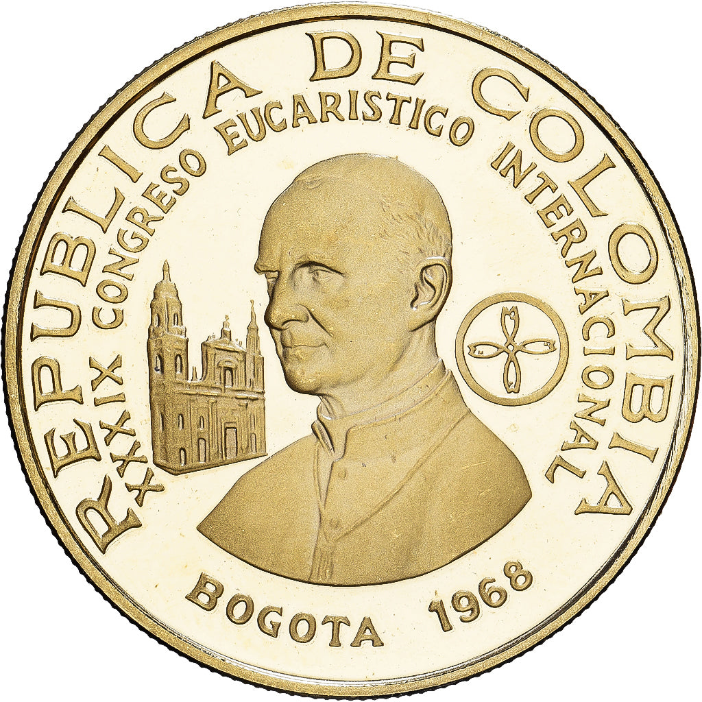 Colombia, 300 Pesos, 39th International Eucharistic Congress, 1968, Arezzo