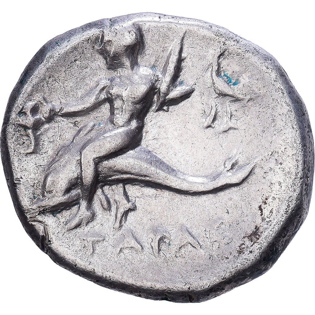 Calabre, Nomos, 272-240 BC, Tarentum, Argent, TB+, HN Italy:1024