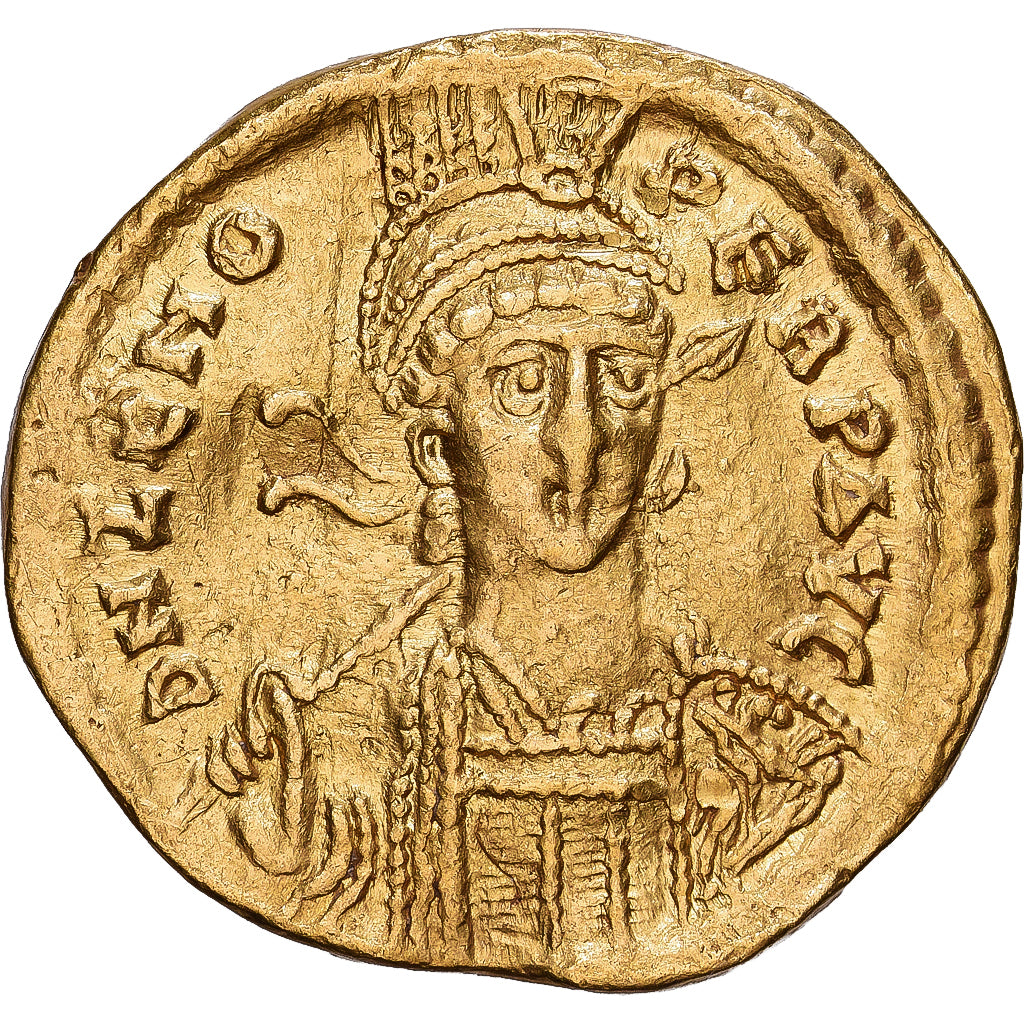 Roman Empire, Zeno, Solidus, 476-491, Constantinople, Dourado, EF(40-45)