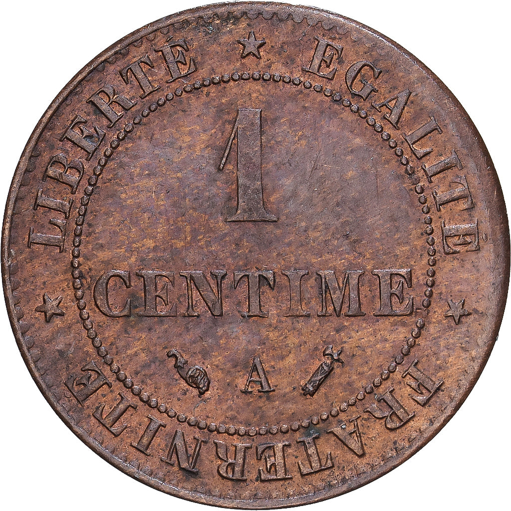 Frankrijk, 1 Centime, Cérès, 1891, Paris, Bronzen, ZF, Gadoury:88