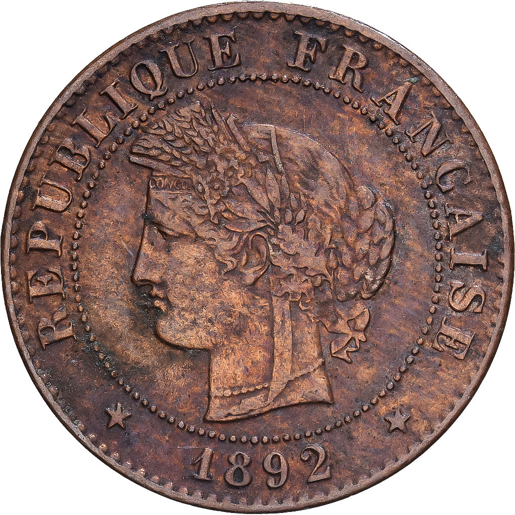Frankrijk, 1 Centime, Cérès, 1892, Paris, Bronzen, ZF, Gadoury:88