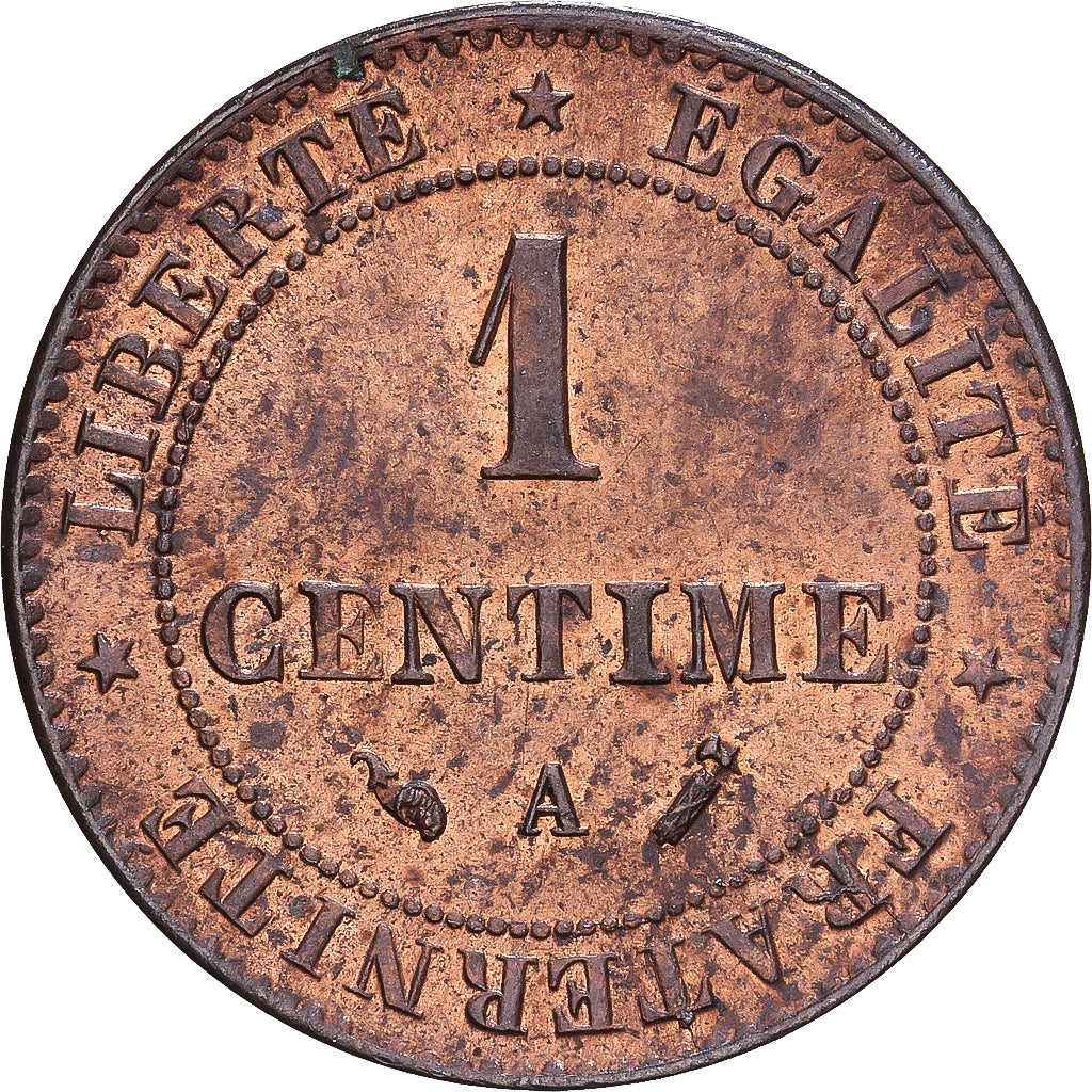 França, 1 Centime, Cérès, 1887, Paris, Bronze, EF(40-45), Gadoury:88