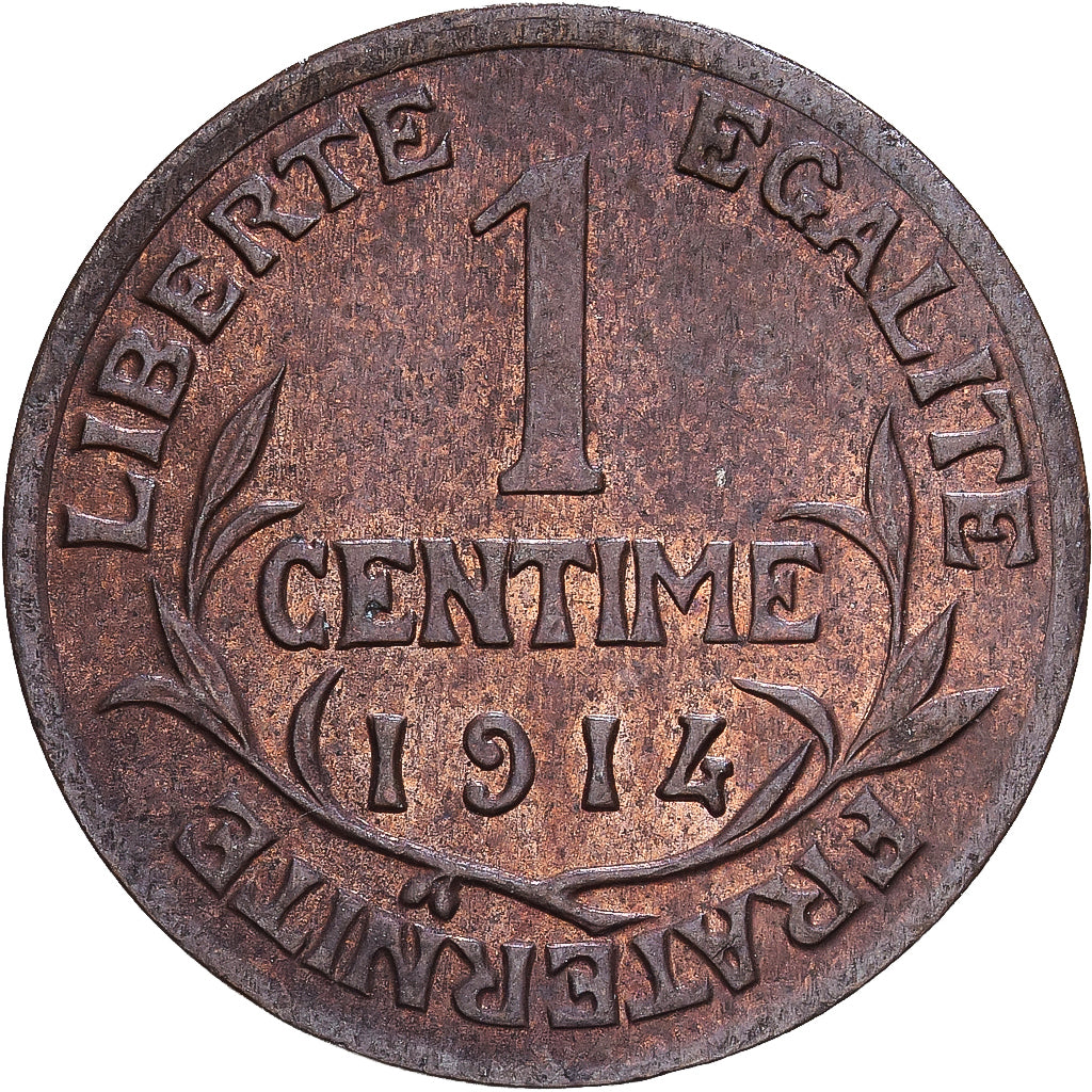 Frankrijk, 1 Centime, Daniel-Dupuis, 1914, Paris, Bronzen, ZF, Gadoury:90