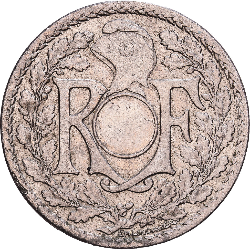 França, 10 Centimes, Lindauer, 1929, MDP, Fautée non perforée, Cupronickel