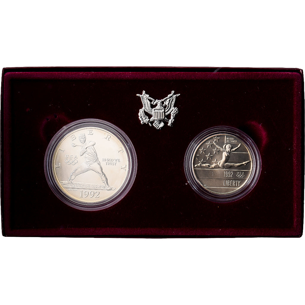 États-Unis, Set 1/2 Dollar + 1 Dollar, Olympic Games, 1992, FDC