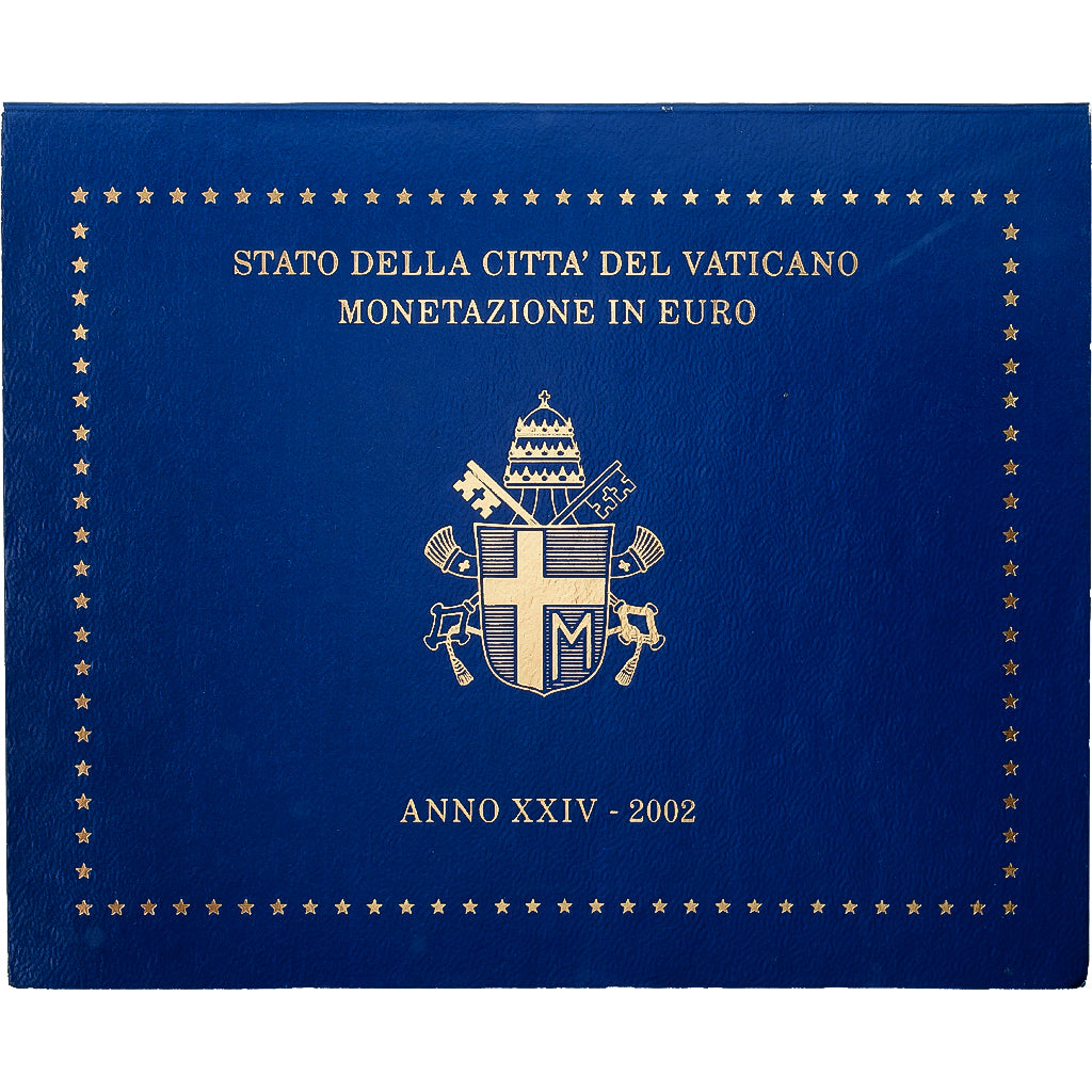 Vatican, John Paul II, Set 1 ct. - 2 Euro, 2002, Rome, MS(65-70)