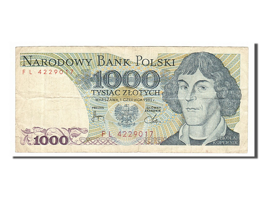 Banknote, Poland, 1000 Zlotych, 1982, 1982-06-01, EF(40-45)
