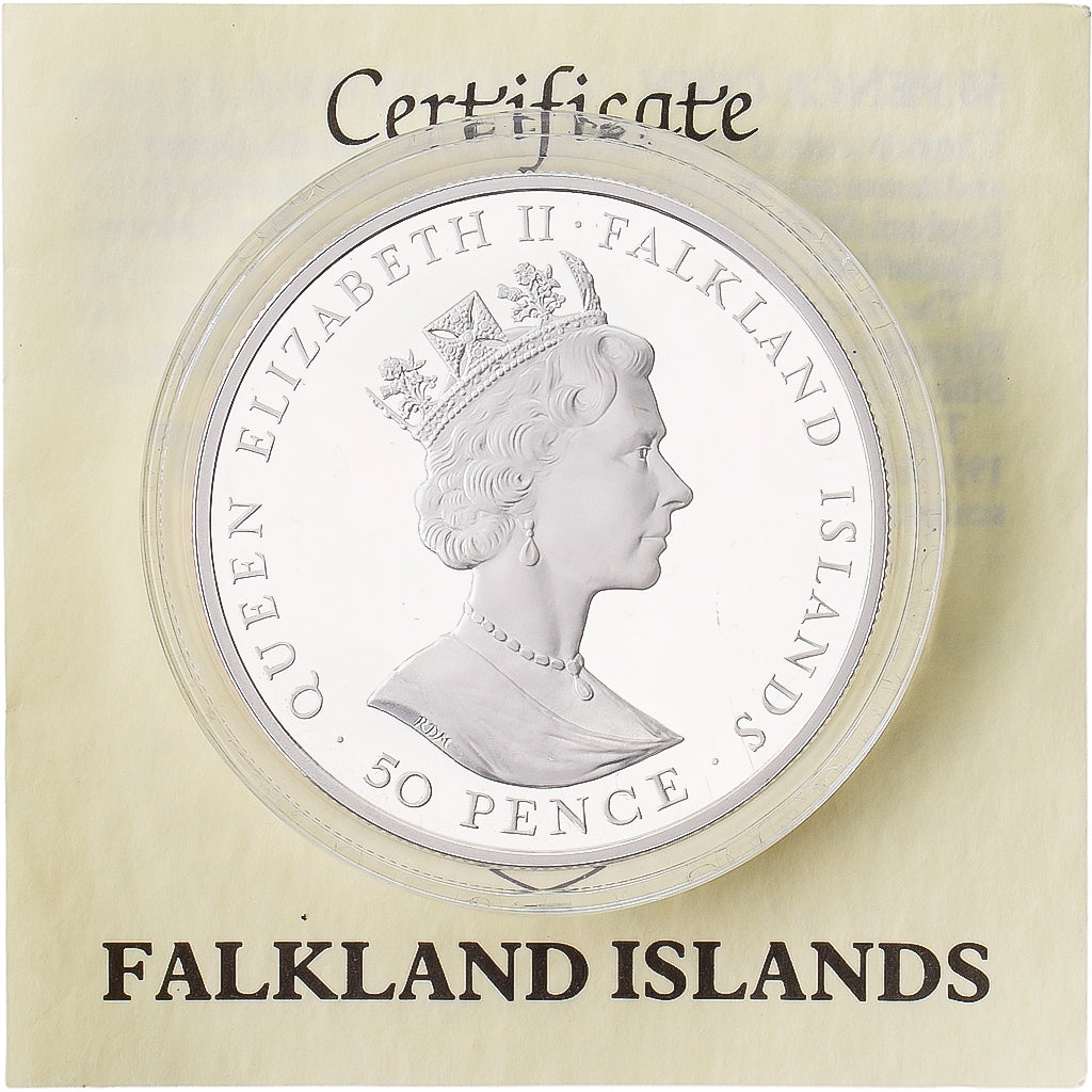 Falkland Eilanden, Elizabeth II, 50 Pence, 40th  anniversary of reign, 1992