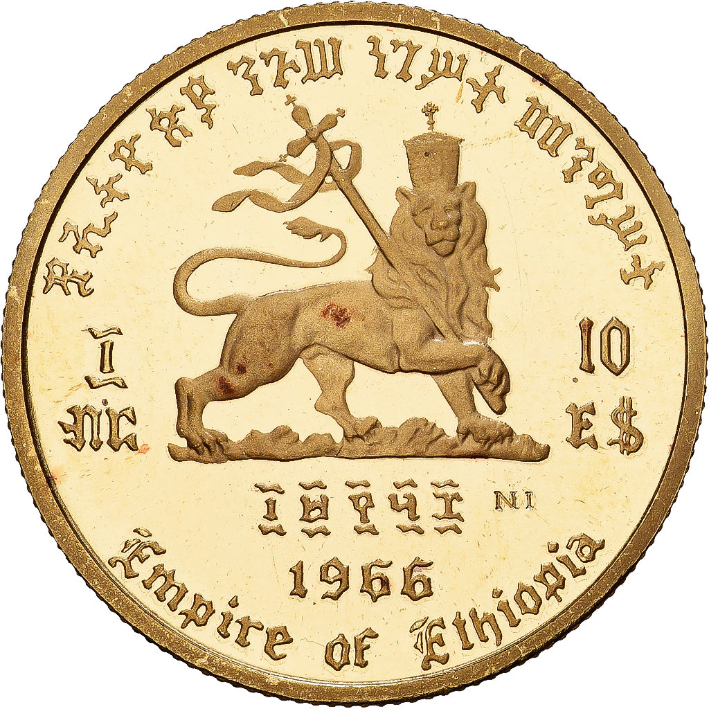 Ethiopia, Haile Selassie I, 10 Dollars, 75th Anniversary of Birth and 50th